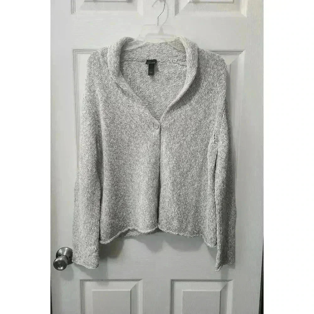 Eileen Fisher Gray Women's Cardigan Sweater